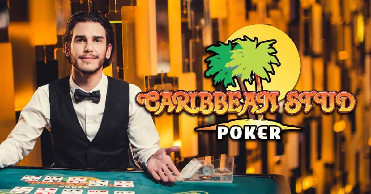 Caribbean Stud Poker slot visual from Evolution available on enjoybetit.org