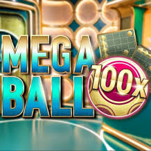 Mega Ball 100x logo by Evolution at Enjoybet