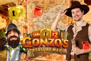 Gonzo's Treasure Map online game logo by Evolution on enjoybetit.org